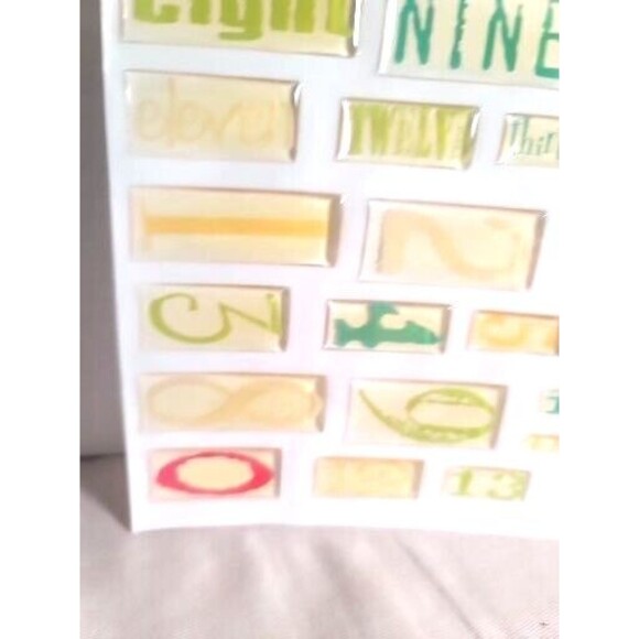 Tim Holtz Epoxy Stickerz  Numbers Junk Journal number stickers - Picture 4 of 6